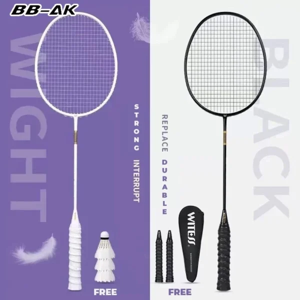 my-11134207-820l6-mhz3foisj4772b.webp BBAK 2Pcs Carbon Badminton Racket Set