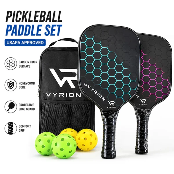 Random Pickleball Racquet Set 2 Rackets 4 Balls