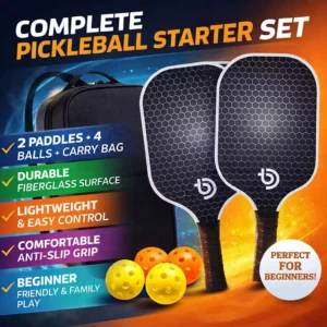 sg-11134201-825zo-mkkwop7a0z5u7c.webp Fiberglass Pickleball Paddle Set L40cm W19cm H1.6cm